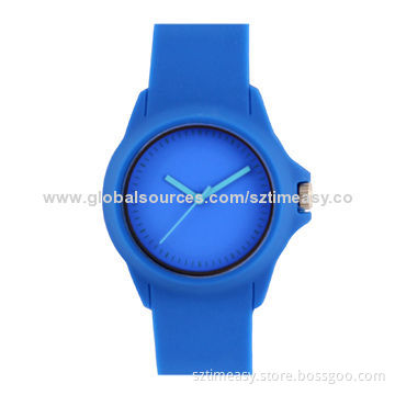 Promotional Silicone Watch with Japan Movement, Made in Shenzhen Manufacture